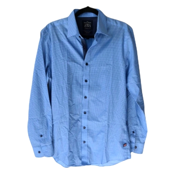 The Savile Row Company Slim Fit Long Sleeve Dress Shirt 15.5  34/35 Blue - Picture 1 of 4